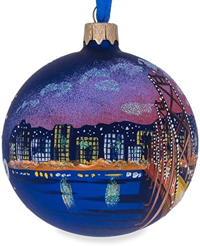 San Francisco, California Glass Ball Christmas Ornament de 3,25 polegadas