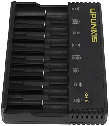 Enzz 8 Slot AC Fast Battery Charger, Identificação automática Plugue 100240v carregador de bateria inteligente 3.6V3.7V para 17500