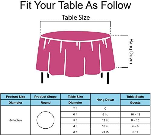 Axgo 1 pacote premium 57 polegadas toalhas de mesa para mesas arredondadas de até 4 pés e para piquenique para churrasco