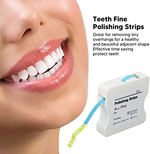 Faixa de polimento dentário, arquivo dental angrek para lixar de dentes de dentes profundos da ferramenta de limpeza de dentes abrasivos faixa de acabamento odontológico 4mm x 6m 1 roll