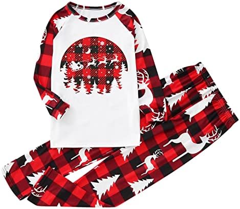 Família XBKPLO Conjunto de roupas de dormir loungewear, pijama de Natal de pijama de pijamas de pijamas Conjunto de Natal PJS