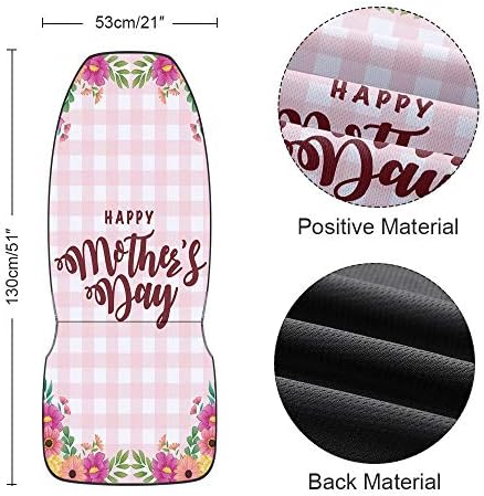 Youngkids Feliz Dia das Mães Flores Impressas Capas de assento de carro 2 Peças Conjunto de carro frontal universal Cushion