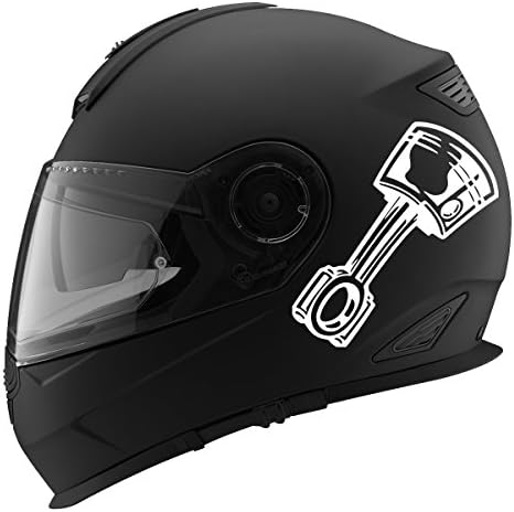 Pistão Cartoon Silhouette Auto Car Motorcycle Helmet Decal