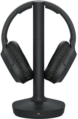 Sony 150 pés expandiu-se fones de ouvido estéreo dinâmico de ruído sem fio RF, reduzindo o controle de volume, interruptor mudo