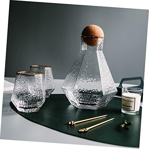 Luxshiny 1 seco xícaras de conjunto de xícaras de bebida conjunta de vidro xícaras de café expresso de vidro arremessador de água fria jarro de água de vidro jarro de água vidro conjunto de água vidro panela de água vidro e xícara