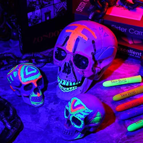 24 PCs brilham na luz da luz preta Crayons de pintura de face de néon