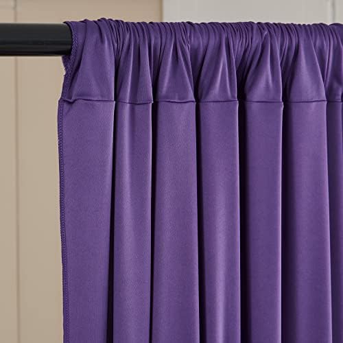 Cortina de cortina de pano de fundo roxa leve de lavanda DRAPES de 10x8 pés de espessura cortinas de casamento Fundo de festa para festas de aniversário do chá de bebê