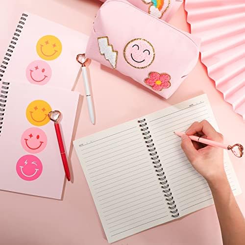 9 PCs Pink Smile Face Gift Gift Greets Preppy Gifts, Patch Patch Maquia
