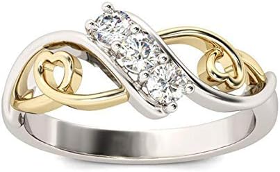 T-Jewelry Ring Diamond Heart Dress Dress Vress noivado FW