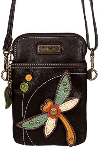 Bolsa de telefone celular crossbody chala - feminina bolsa multicolor de couro pu com cinta ajustável