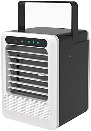 Yiisu Ar condicionado portátil, refrigerador de ar evaporativo em 3 velocidades, condicionador pessoal USB/AC para escritório em casa, quarto preto v