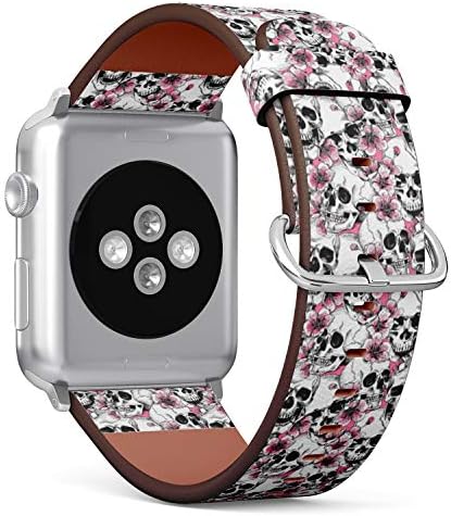 Cinta de pulseira de couro padronizada para séries de relógios Apple 4/3/2/1 gen, substituição para bandas iwatch 38mm/40mm