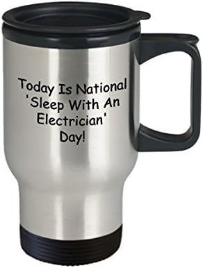 Engraçado de caneca de caneca de café de eletricista, copo de chá perfeito para homens hoje em dia é o sono nacional com um dia de eletricista