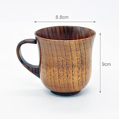 Laughify 3pcs/conjunto de pires de xícara de madeira Conjunto de chá de café Acessórios para chá